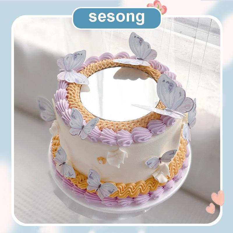 

Cake Topper Hiasan Kue kupu Kupu Butterfly Pink Ungu Biru Ulang Tahun SS