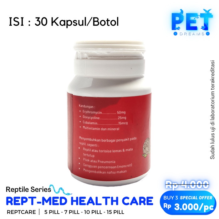 PROMO MRVET REPT MED KAPSUL OBAT KURA FLU PILEK MOGOK MAKAN SULCATA