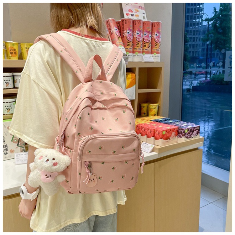 Mores Tas Ransel Mini Rosie Korean Nilon backpack Import Print Aesthethic Tas sekolah anak lucu kuliah remaja