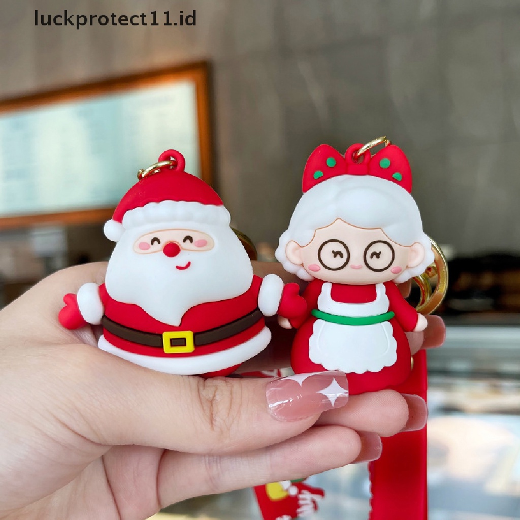 /Fashion Hot// Fashion// Santa Gantungan Kunci Kartun Klaus Key Fob Lucu Xmas Tree Keyring Untuk Dekorasi Natal Ponsel Ransel Dompet Hadiah Pesta Nikmat.