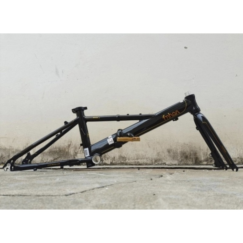 N.frameset fnhon monsoon discbrake  include handlepost fnhon black gold ori