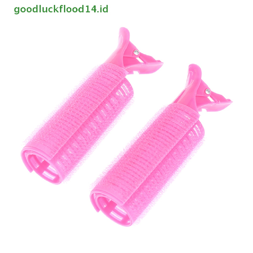 [GOOGFOUR] 2pcs Magic Curlers Self-adhesive Curling Hair Lazy Curling Tube Alat Salon [TOP]