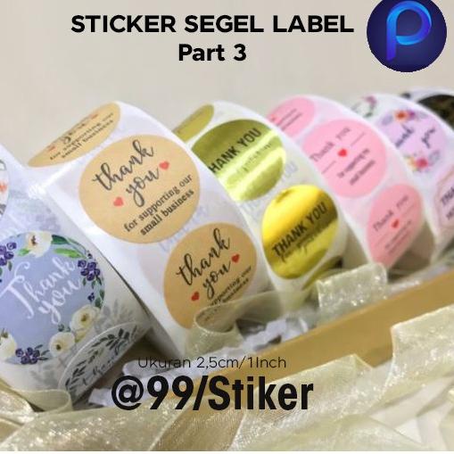 

ハ (Isi 100Pcs) Sticker Thank You 2,5cm untuk Kue DIY Stiker Lucu Murah Part 3 ㍐