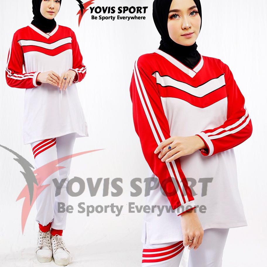 Big Surprise Setelan Muslin Jogger Yovis Sport / Setelan muslim kantong / celana jogger