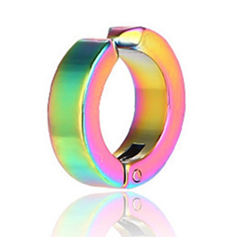 1pc Fashion Pria Stainless Steel Huggie Hoop Earrings