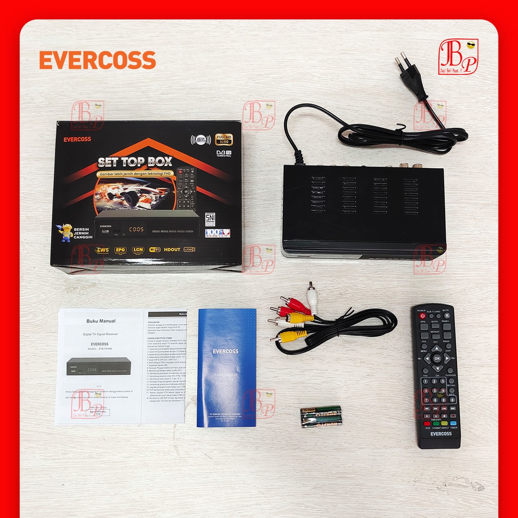 EVERCOSS SET TOP BOX STB PRIME DIGITAL TV RECEIVER GARANSI RESMI