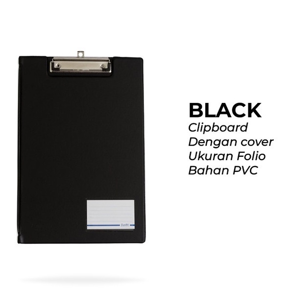 

Bantex Clipboard Papan Jalan Folio Model Cover Penutup Black