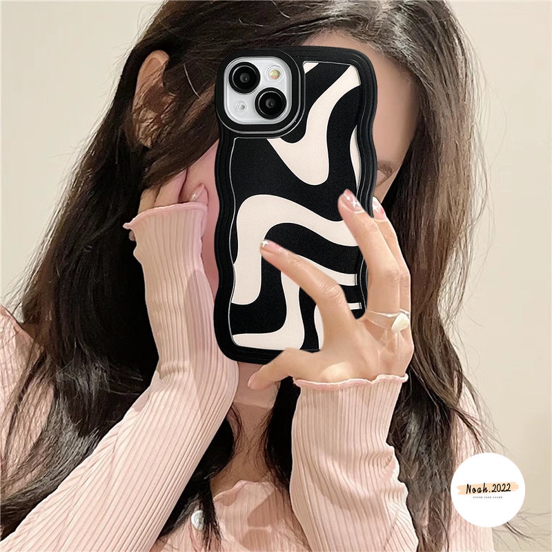 Soft Casing Oppo A17 A17K A77 A57 A55 A15 A15s A76 A96 A54 A74 A53 A33 A16 A16s A16K A16E A7 A5s A3s A5 A9 A11K A12 A12E Reno 8Z 8 7Z 7 6 5 4F Motif Zebra Wave Edge Casing TPU