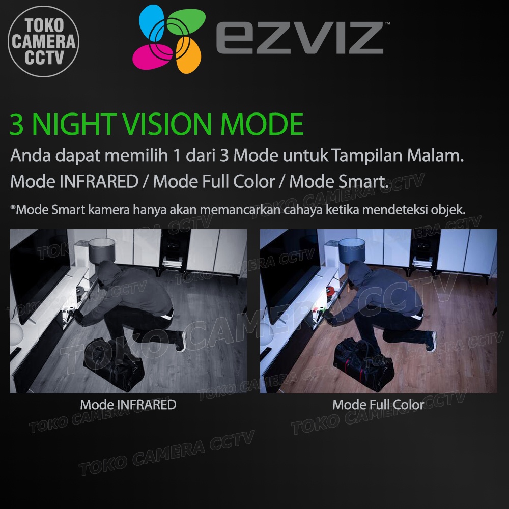CCTV WIFI KAMERA IP CAMERA WIRELESS EZVIZ H8C PTZ 360 FULL COLOR