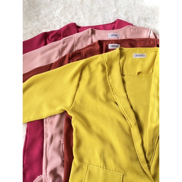 sale blazer wanita (Magenta brick lemon dusty pink)