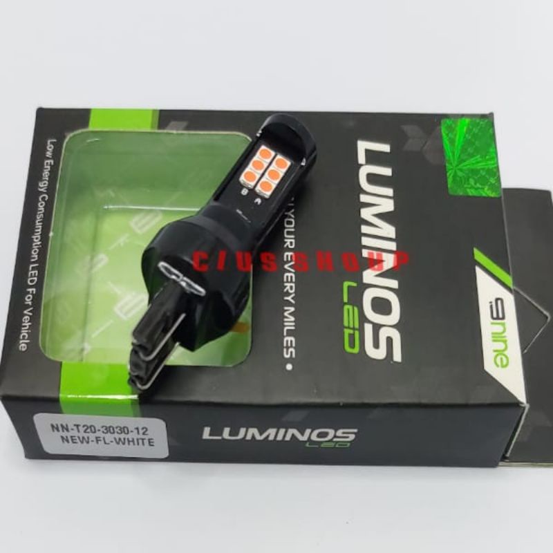 LAMPU LED STOP REM MOTOR MOBIL S25 12 TITIK  MODE KEDIP SUPER BRIGHT 9NINE S25/T20 2 KAKI UNTUK LAMPU STOP REM MOTOR DAN MOBIL