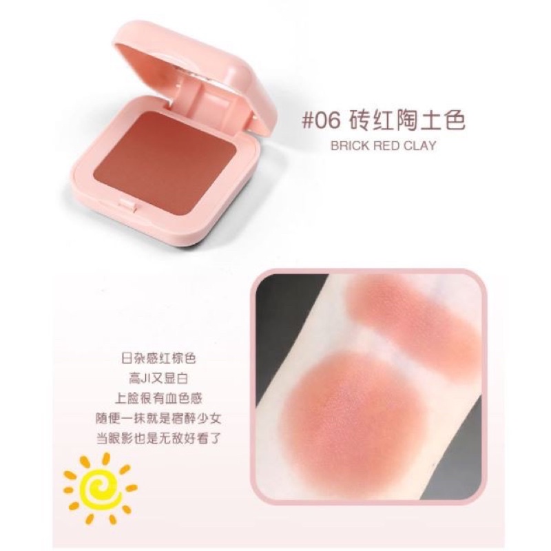 {Bisa kirim instant COD Medan Termurah}Lameila Color Geometry Candy Blush On Korea Natural 6 Warna Cantik Blusher Korea