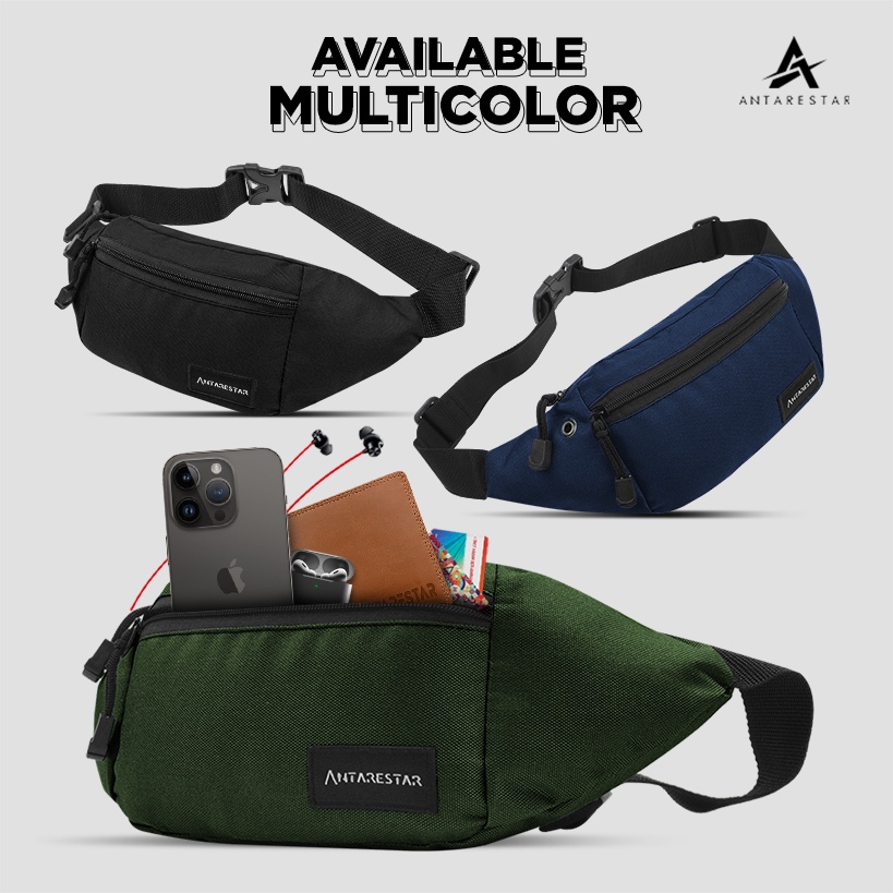 Tas Selempang Waist Bag Olahraga Pria Antarestar Tas Pinggang Tas Waistbag Tas Slempang Pria Keren