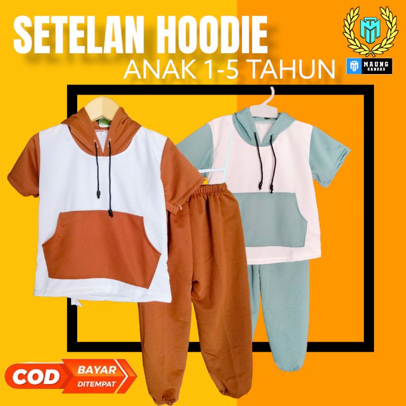 Set Hoodie 1-5 Tahun Setelan Baju Anak