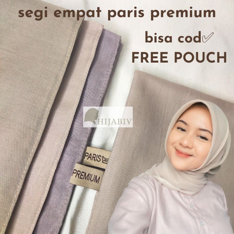 SEGI EMPAT PARIS PREMIUM FINISHING JAHIT TEPI ANTI LETOY (FREE POUCH)