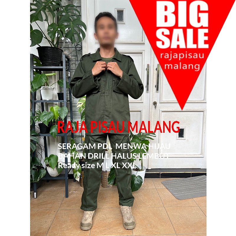 STELAN Stelan PDL Menwa/Seragam TNI - Hijau Army, XL 1 SETEL