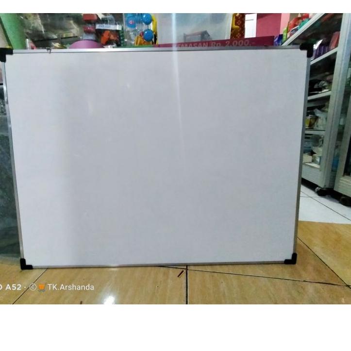 

BBTR-76 Papan Tulis 60x80 / white board ukuran besar+ standing gratis spidol+ penghapus [264]
