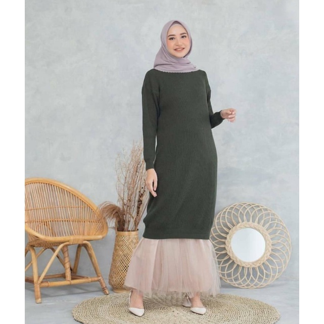 Dress Rajut Wanita Panjang