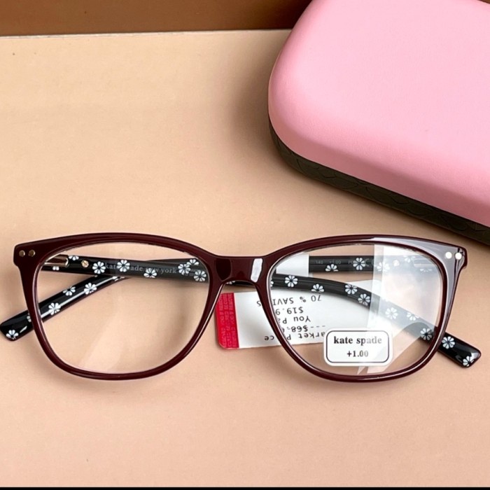 {NoriStore} Kaca Mata Kate spade Eyeglass with hardcase - Polka Murah