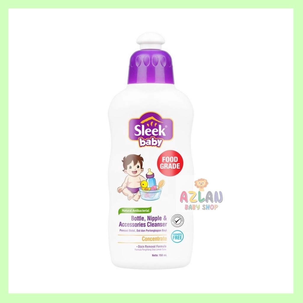 Sleek Bottle Cleanser 150 ml Sabun Pencuci Botol Piring Bayi Natural