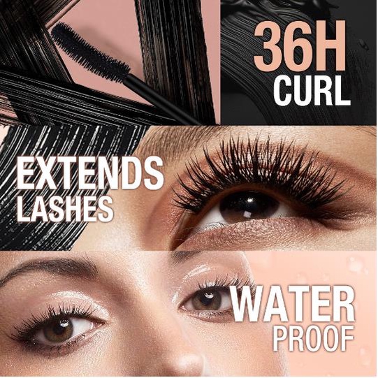 O.TWO.O 2pcs/set Mascara Waterproof Long Lasting + 2 In 1 Stamp Eyeliner Eye Makeup Set