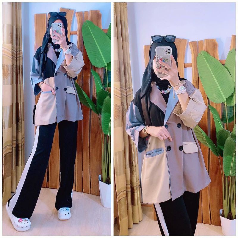 Pastella Blazer wanita blazer kerja wanita outer wanita blazer muslim blazer muslimah blazer jumbo b