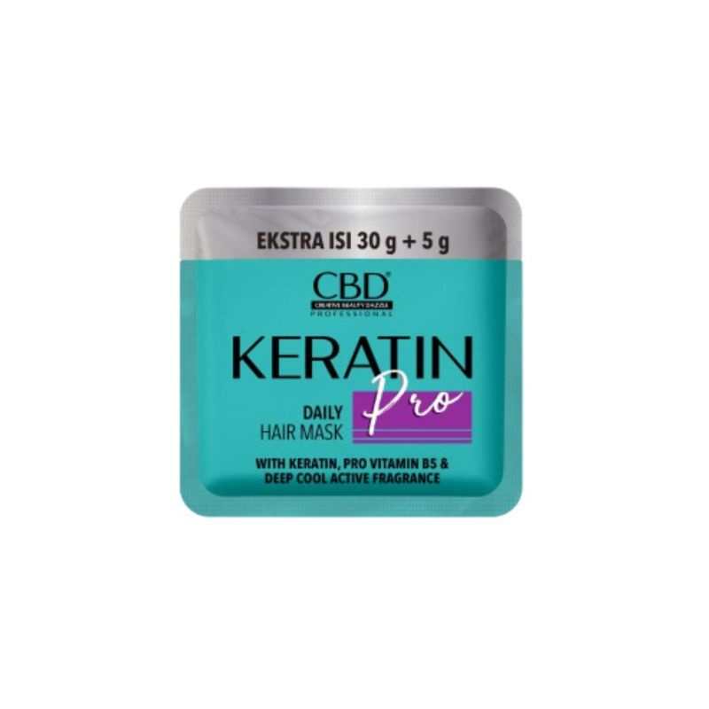 CBD Professional Keratin Pro Daily Use Hair Mask (Masker Rambut) 30gr+5gr / 1 Pcs