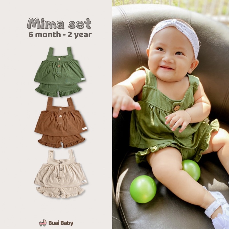 BUAI - MIMA SET untuk baby perempuan bahan sangat nyaman