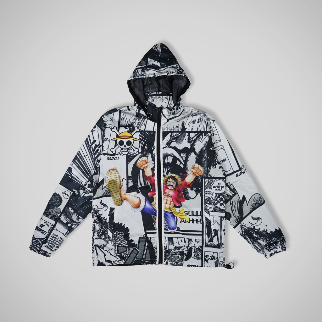 JAKET BROAD WEAR OUTDOOR ANIME ONE PIECE SERIES  FULL PRINTING PREMIUM - LUFFY COMIC