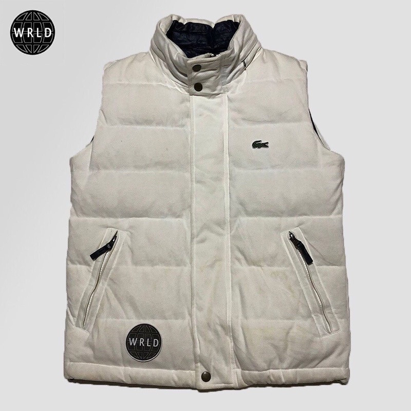 Vest Down Lacoste White Rompi Bulang Bulu Angsa Bekas second