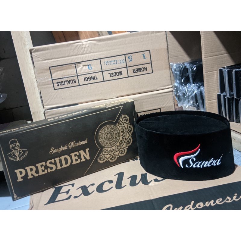 PECI SANTRI - PECI HITAM , KOPYAH DEWASA / PECI LOGO SANTRI / KOPYAH ANAK