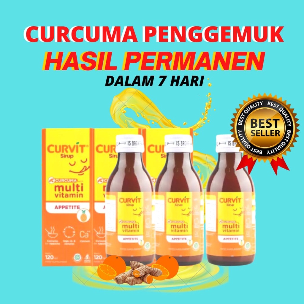 [m3] curvit plus racikan 120ml dengan suplemen penggemuk badan bpom 100% ampuh gemuk badan dan tingk