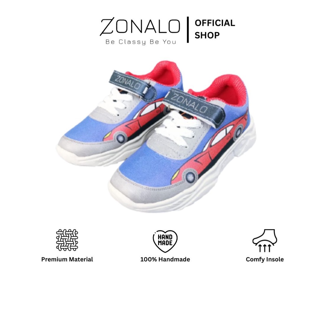 Zonalo Kids Wear ZK0023 - Sepatu Sneakers Anak Laki - Laki Casual