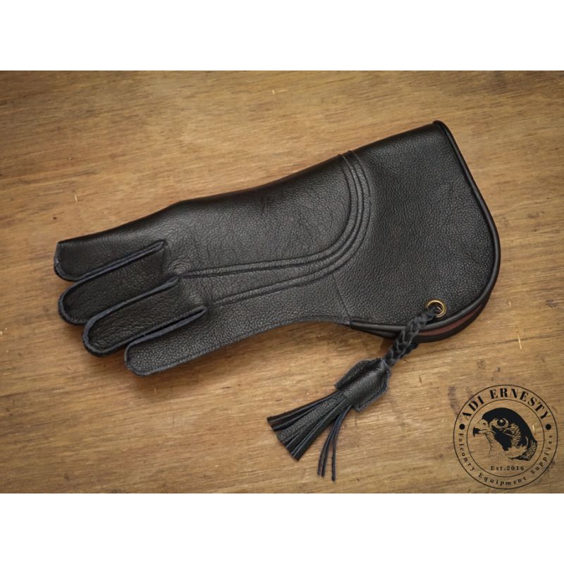 Full Black Premium Falconry Glove Sarung Tangan Burung Elang Dan Burung Hantu