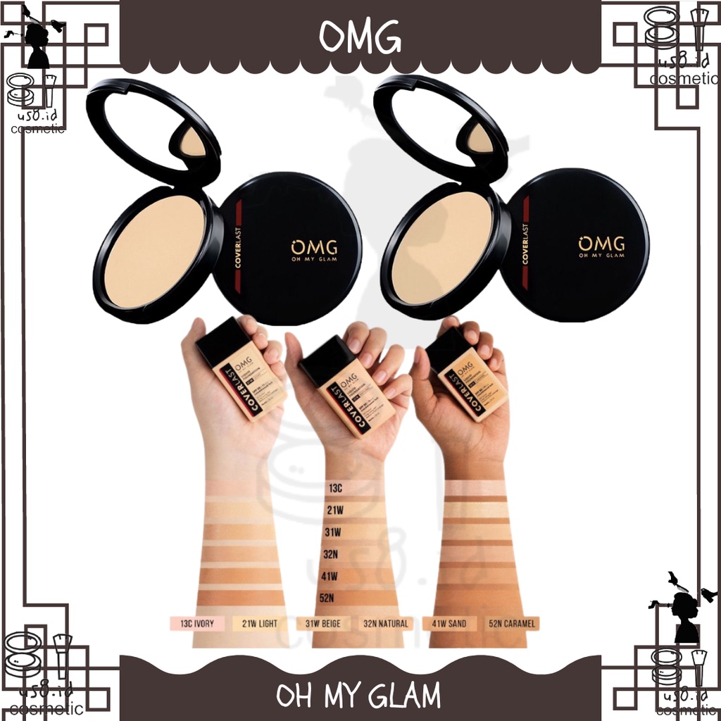 OMG Coverlast Liquid Foundation High Coverage SPF20 PA+++ Original BPOM | OMG Oh My Glam Coverlast Series/ Liquid Foundation / Two Way Cake