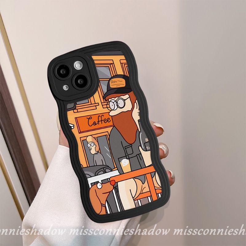 Soft TPU Couple Case Untuk Samsung A04s A12 A04 A03s A13 A32 A50 A50s A21s A04E A23 A52 A53 A22 A52s A33 A02s A31 A30s A20 A11 A51 M32 Eropa Art Retro Ilustrasi Wavy Edge Case