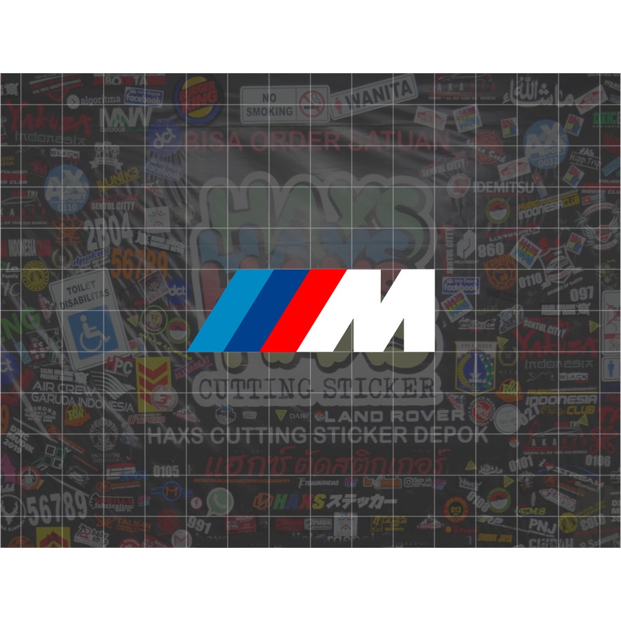 Cutting Sticker M BMW Ukuran 6 Cm Untuk Motor Mobil