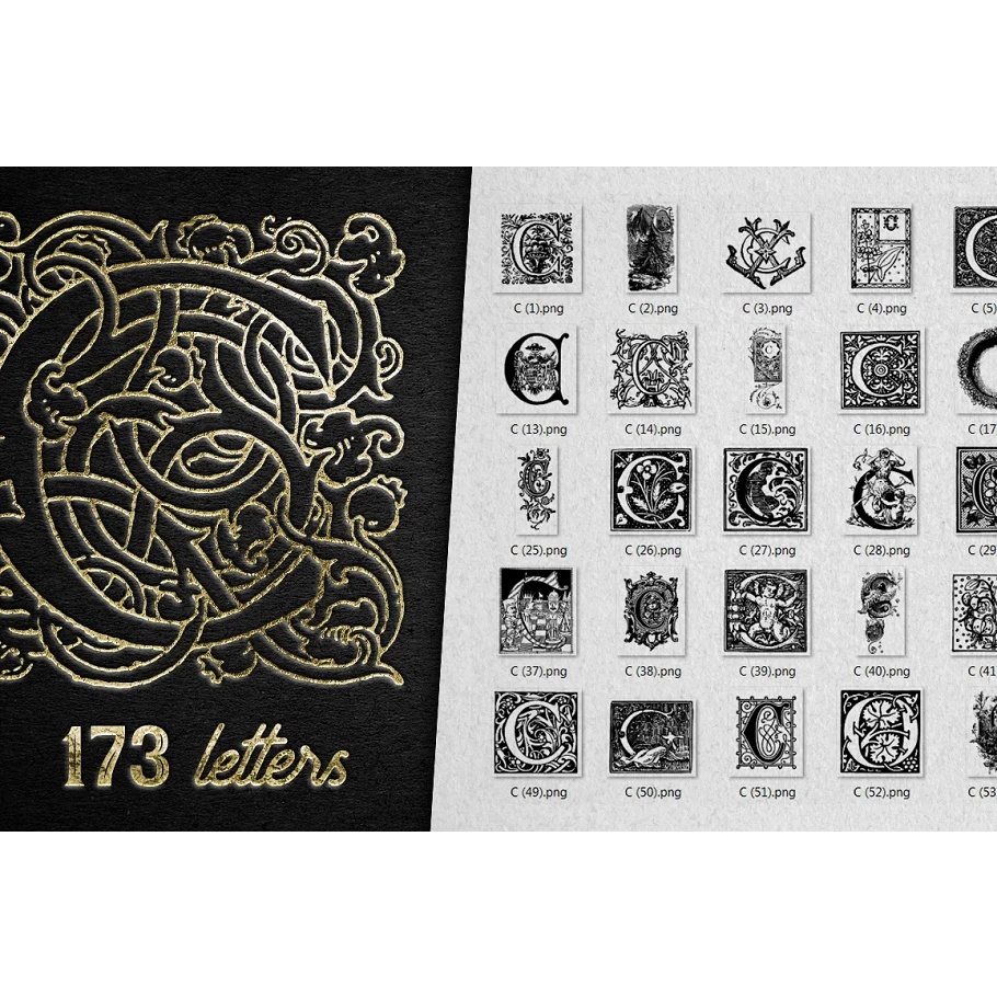 Vintage Letter C Vector And Png