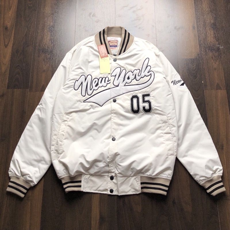 VARSITY JACKET NEW YORK - 05 CREAM FULLTAG &amp; LABEL