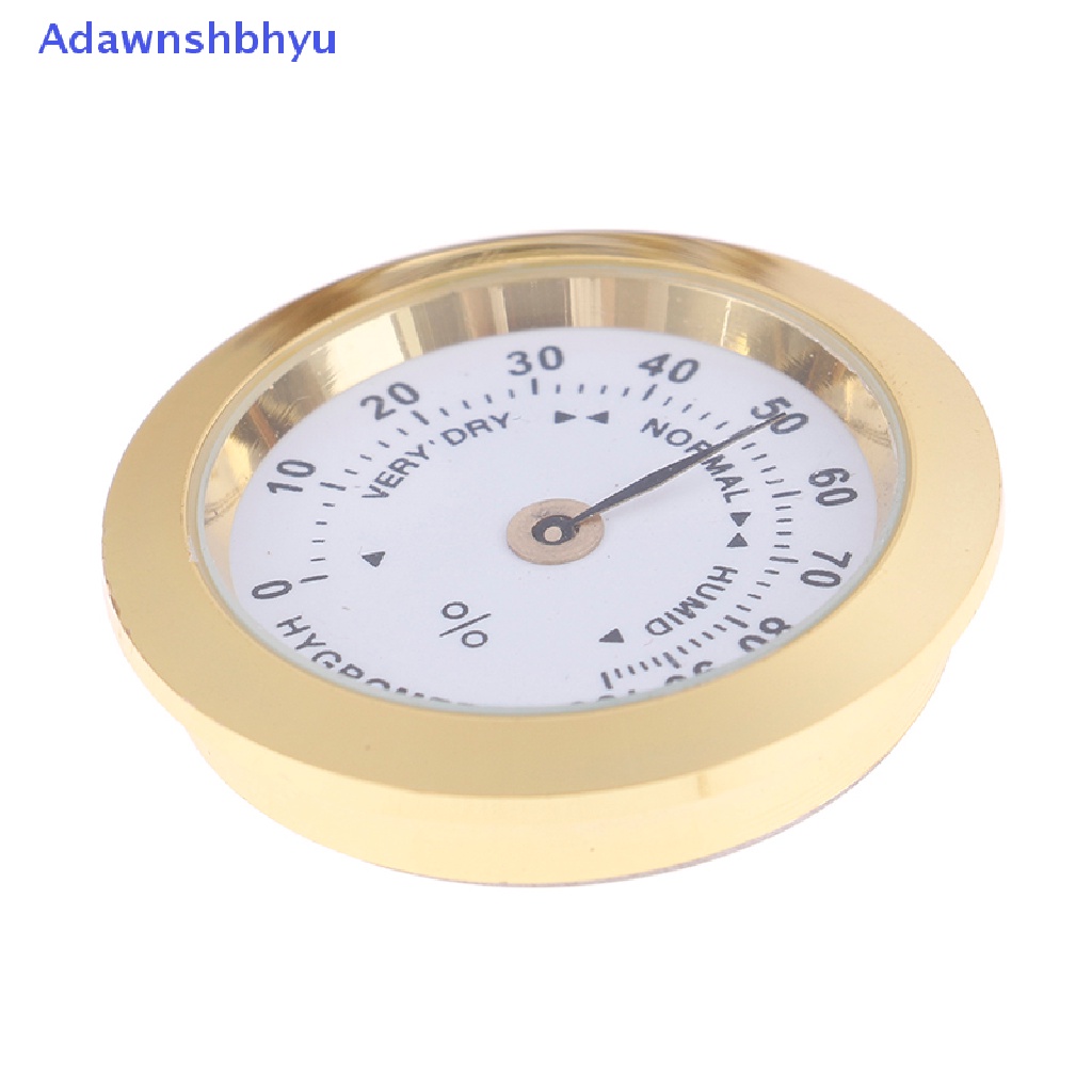 Adhyu 37mm round gold cigar measure hygrometer Pelembab Kelembaban ID