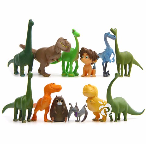 { OMG } Dinosaurus Figure Set 12 PCS Pajangan Hiasan Toppers Set Mainan Anak Dinosaurus