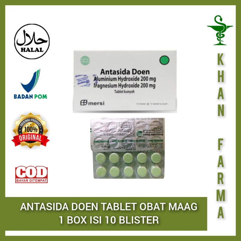 Jual ANTASIDA DOEN TABLET OBAT MAAG DAN ASAM LAMBUNG 1 BOX ISI 10 STRIP ...