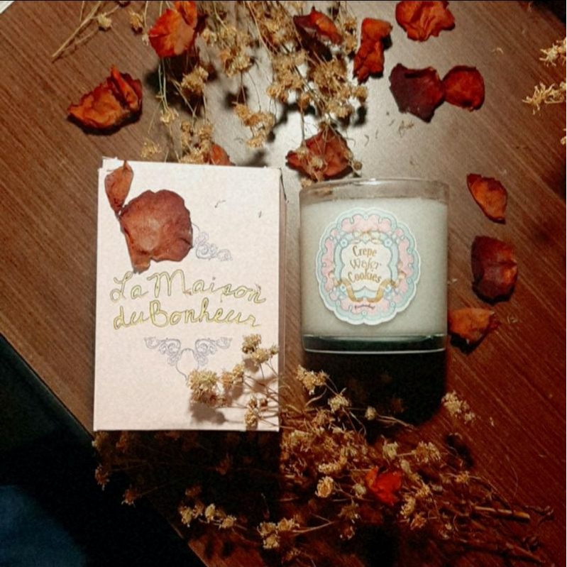 Lilin Kiumarket - Crêpe Wafer Cookies Strong Scented Candle Lilin Aromatheraphy LORG (400gr)