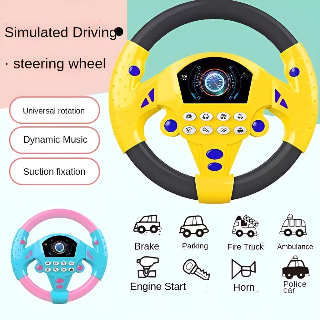 Mainan Setir Mobil Anak Steering Racing Wheel Driver | Setir Setiran Mobil Bayi | Mainan Mobil Anak