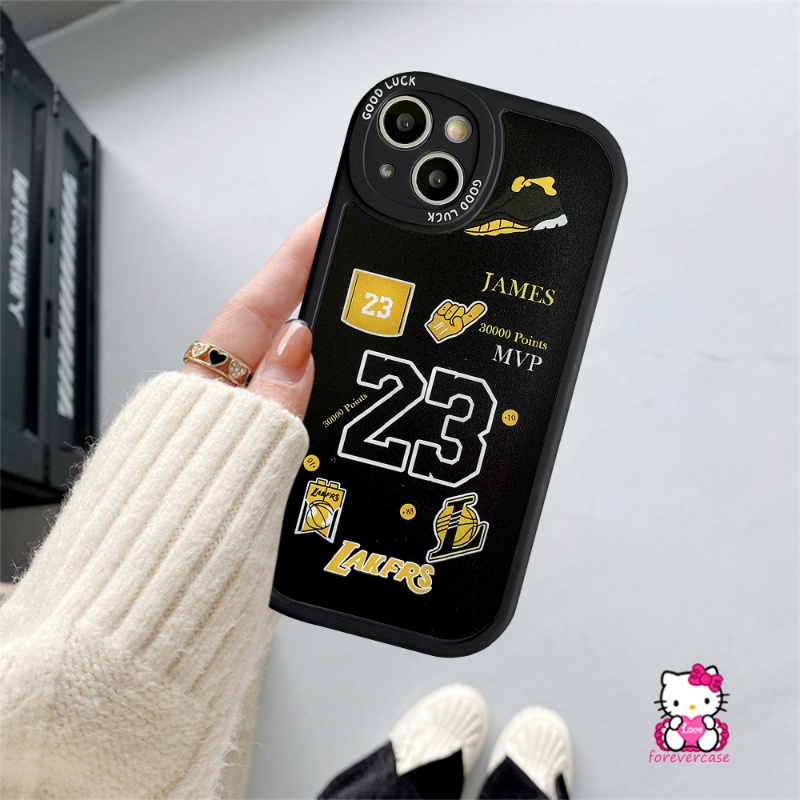 IPHONE Cover Belakang TPU Lembut Kobe James Trendi Kompatibel Untuk Iphone12 11 13 14 11 Pro MAX XR 8 7 6 6s Plus 14 Plus X XS MAX SE 2020fashion N.B.A Lakers Phone Label