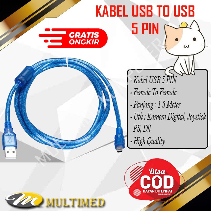 Kabel Usb To Mini USB 5 Pin Bagus