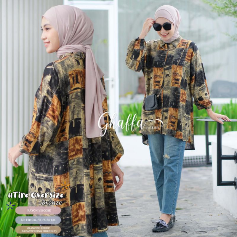 TIRE OVERSIZE BY GHAFFA THE LABEL / TUNIK ABSTRAK MUSLIMAH / Obersize jumbo LD140
