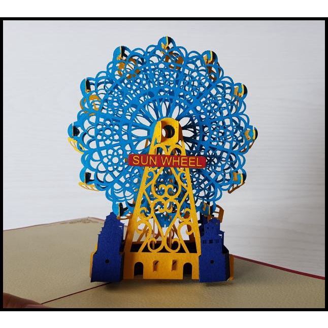 

Kartu Ulang Tahun Ferris Wheel Pop Up 3D Kuning