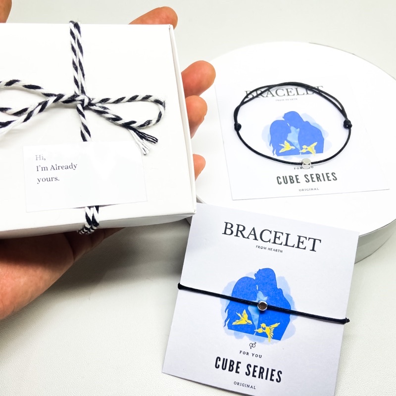 Gelang Couple Pasangan Minimalis - Simple Bracelet Cube series