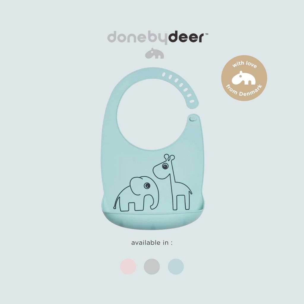 Done by Deer Silicone Bib Deer Friends - Celemek Bayi / Silicone Bib / Slabber Baby